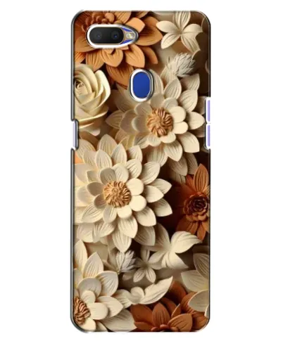 Чехол для OPPO A5s с картинкой «Бежевый флористический декор»