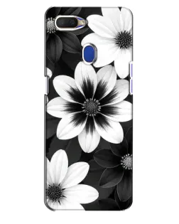 Чехол для OPPO A5s с картинкой «Монохромные астры»