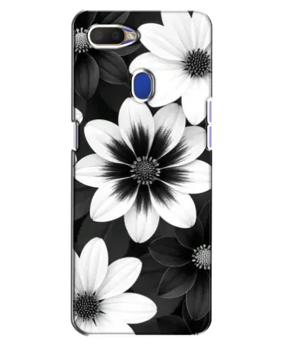 Чехол для OPPO A5s с картинкой «Монохромные астры»