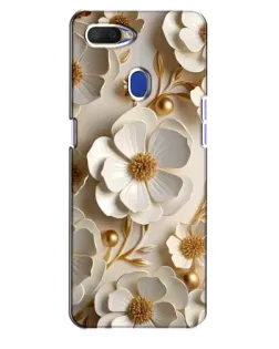 Чехол для OPPO A5s с картинкой «Белие бумажние  цвети»