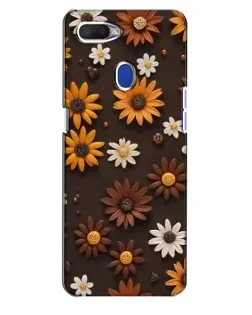 Чехол для OPPO A5s с картинкой «Узор из маленьких подсолнухов»