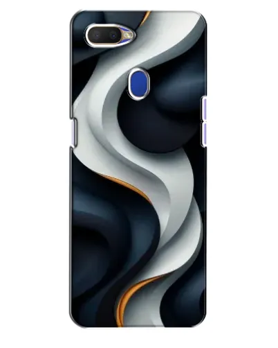 Чехол для OPPO A5s с картинкой «Объемные черно-белые ленты» Чехол для OPPO A5s с картинкой «Объемные черно-белые ленты»