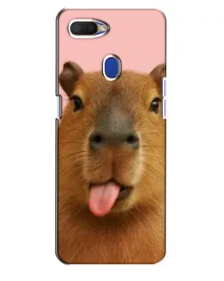 Чохол для OPPO A5s з картинкою «Капібара з язиком»