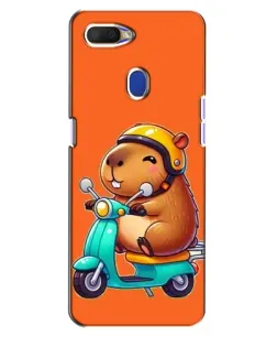 Чохол для OPPO A5s з картинкою «Капібара на скутері»