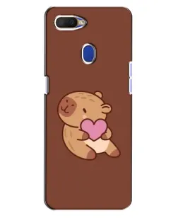 Чохол для OPPO A5s з картинкою «Капібара з серцем»
