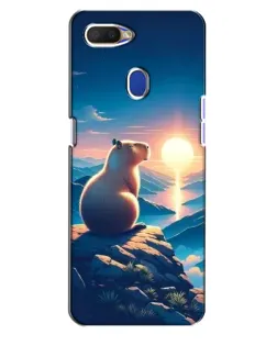 Чохол для OPPO A5s з картинкою «Захід сонця з капібарою»