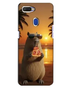 Чохол для OPPO A5s з картинкою «Капібара з піцою»