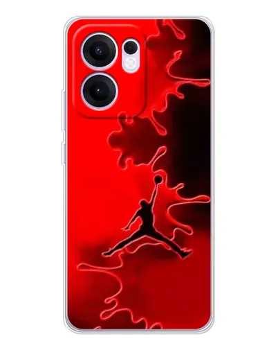 Чехол для OPPO A5x 5G с картинкой «Jordan Red Smoke» Чехол для OPPO A5x 5G с картинкой «Jordan Red Smoke»