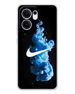 Чехол для OPPO A5x 5G с картинкой «Nike и синий дым»