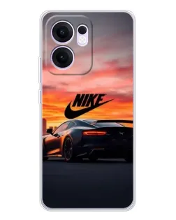 Чехол для OPPO A5x 5G с картинкой «Nike и суперкар»