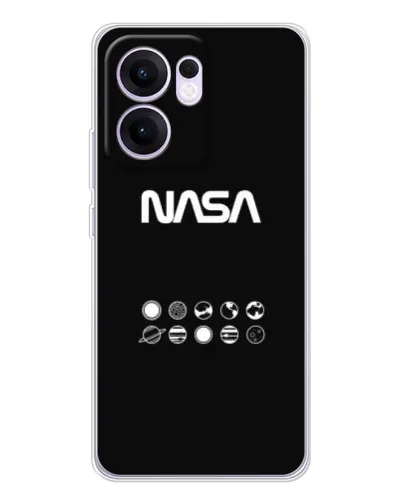 Чехол для OPPO A5x 5G с картинкой «NASA — технический принт»