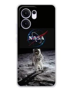 Чехол для OPPO A5x 5G с картинкой «Астронавт на Луне»