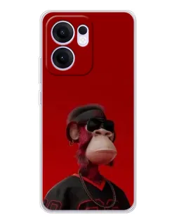 Чохол для OPPO A5x 5G з картинкою «Bored Ape в червоному»