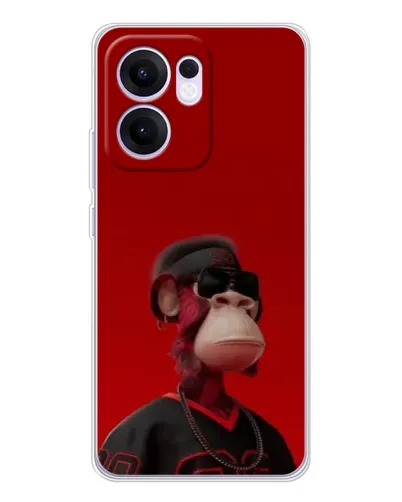 Чехол для OPPO A5x 5G с картинкой «Bored Ape в красном»