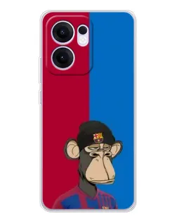 Чохол для OPPO A5x 5G з картинкою «Bored Ape — фанат Барси»