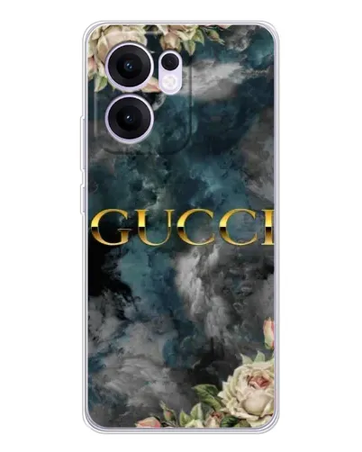 Чехол для OPPO A5x 5G с картинкой «Абстрактные цветы Gucci» Чехол для OPPO A5x 5G с картинкой «Абстрактные цветы Gucci»
