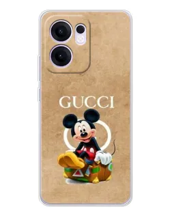 Чехол для OPPO A5x 5G с картинкой «Микки Маус Gucci — крафт»