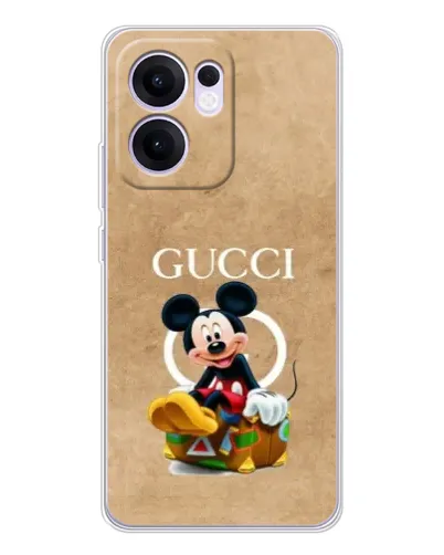 Чехол для OPPO A5x 5G с картинкой «Микки Маус Gucci — крафт» Чехол для OPPO A5x 5G с картинкой «Микки Маус Gucci — крафт»