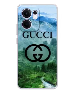 Чехол для OPPO A5x 5G с картинкой «Gucci — горный пейзаж»