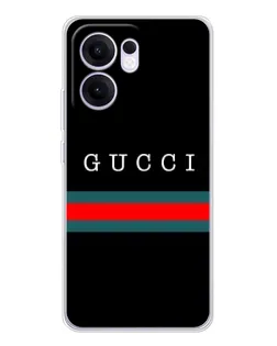 Чехол для OPPO A5x 5G с картинкой «Gucci — красный пояс»