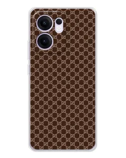Чехол для OPPO A5x 5G с картинкой «Gucci — шоколадная сетка»