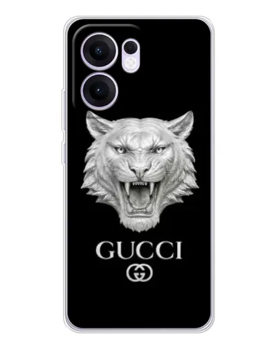 Чехол для OPPO A5x 5G с картинкой «Gucci — серебряный лев» Чехол для OPPO A5x 5G с картинкой «Gucci — серебряный лев»