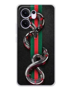 Чехол для OPPO A5x 5G с картинкой «Gucci — змея на полосе»
