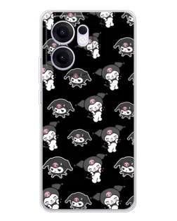 Чехол для OPPO A5x 5G с картинкой «Черный паттерн Kuromi» Чехол для OPPO A5x 5G с картинкой «Черный паттерн Kuromi»
