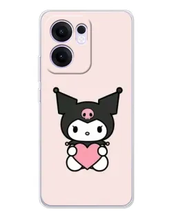 Чехол для OPPO A5x 5G с картинкой «Kuromi и сердце» Чехол для OPPO A5x 5G с картинкой «Kuromi и сердце»