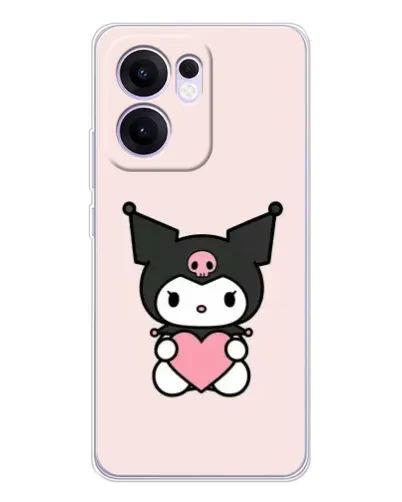 Чехол для OPPO A5x 5G с картинкой «Kuromi и сердце» Чехол для OPPO A5x 5G с картинкой «Kuromi и сердце»