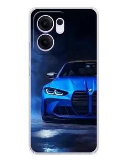 Чехол для OPPO A5x 5G с картинкой «Голубая BMW M4»