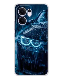 Чехол для OPPO A5x 5G с картинкой «BMW под дождем»