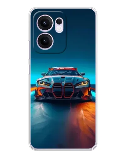 Чехол для OPPO A5x 5G с картинкой «BMW — огни неона» Чехол для OPPO A5x 5G с картинкой «BMW — огни неона»