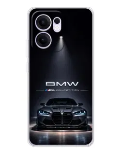 Чехол для OPPO A5x 5G с картинкой «BMW сквозь ночной город»