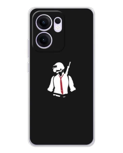 Чехол для OPPO A5x 5G с картинкой «PUBG — силуэт воина» Чехол для OPPO A5x 5G с картинкой «PUBG — силуэт воина»