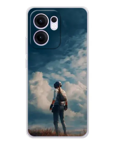 Чехол для OPPO A5x 5G с картинкой «Герой PUBG на скале» Чехол для OPPO A5x 5G с картинкой «Герой PUBG на скале»