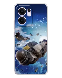 Чохол для OPPO A5x 5G з картинкою «Десант PUBG — стрибок»