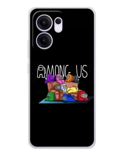 Чехол для OPPO A5x 5G с картинкой «Логотип Among Us»