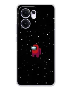 Чехол для OPPO A5x 5G с картинкой «Красный Among Us»