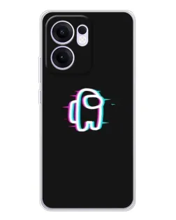 Чехол для OPPO A5x 5G с картинкой «Among Us неон»