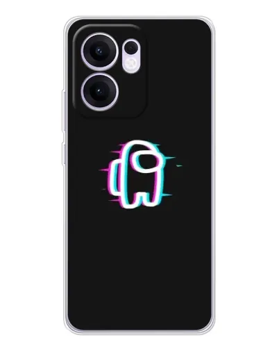 Чехол для OPPO A5x 5G с картинкой «Among Us неон»