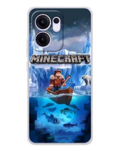 Чехол для OPPO A5x 5G с картинкой «Minecraft ледяной мир» Чехол для OPPO A5x 5G с картинкой «Minecraft ледяной мир»