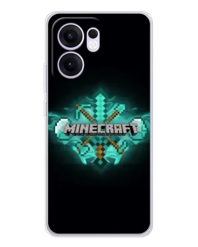 Чехол для OPPO A5x 5G с картинкой «Minecraft Diamond лого» Чехол для OPPO A5x 5G с картинкой «Minecraft Diamond лого»