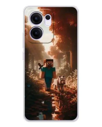Чехол для OPPO A5x 5G с картинкой «Стив в лесу» Чехол для OPPO A5x 5G с картинкой «Стив в лесу»