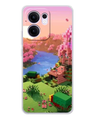 Чехол для OPPO A5x 5G с картинкой «Розовое дерево Minecraft» Чехол для OPPO A5x 5G с картинкой «Розовое дерево Minecraft»