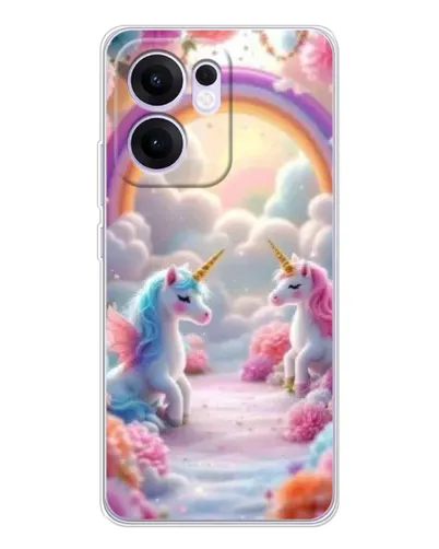 Чехол для OPPO A5x 5G с картинкой «Радуга и единороги» Чехол для OPPO A5x 5G с картинкой «Радуга и единороги»