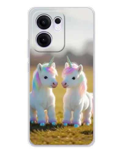 Чехол для OPPO A5x 5G с картинкой «Пара единорогов» Чехол для OPPO A5x 5G с картинкой «Пара единорогов»