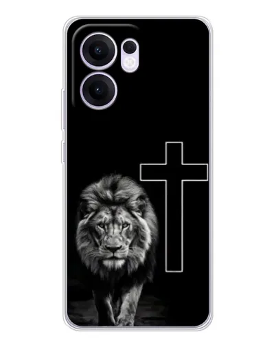 Чехол для OPPO A5x 5G с картинкой «Лев и Крест»