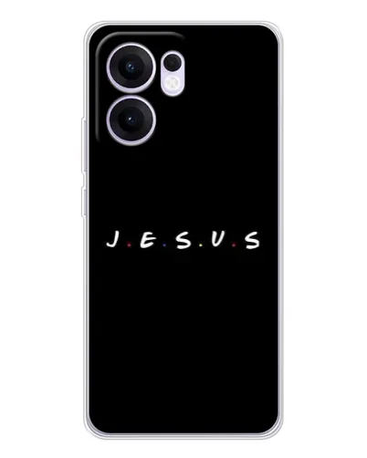 Чехол для OPPO A5x 5G с картинкой «Точки веры J.E.S.U.S.»