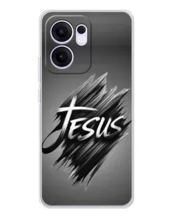 Чехол для OPPO A5x 5G с картинкой «Надпись Jesus Graffiti»